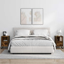 vidaXL Éjjeli asztal 2 pcs Füstös tölgy 39,5 x 30 x 50 cm Faanyag