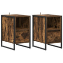 vidaXL Éjjeli asztal 2 pcs Füstös tölgy 39,5 x 30 x 50 cm Faanyag