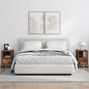 vidaXL Éjjeli asztal fiókkal Öreg fa 39,5 x 30 x 50 cm Faanyag