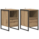 vidaXL Éjjeli asztal 2 pcs Művészi tölgy 39,5 x 30 x 50 cm Faanyag