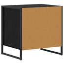 vidaXL Éjjeli asztal fiókkal Fekete tölgy 50 x 39,5 x 50 cm Faanyag