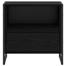 vidaXL Éjjeli asztal fiókkal Fekete tölgy 50 x 39,5 x 50 cm Faanyag
