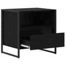 vidaXL Éjjeli asztal fiókkal Fekete tölgy 50 x 39,5 x 50 cm Faanyag
