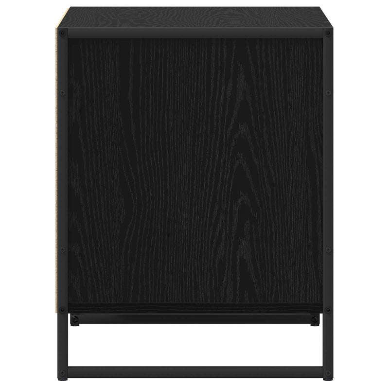 vidaXL Éjjeli asztal fiókkal Fekete tölgy 50 x 39,5 x 50 cm Faanyag