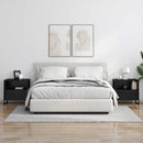 vidaXL Éjjeli asztal 2 pcs Fekete tölgy 50 x 39,5 x 50 cm Faanyag