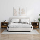 vidaXL Éjjeli asztal fiókkal Füstös tölgy 50 x 39,5 x 50 cm Faanyag