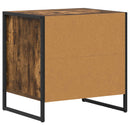 vidaXL Éjjeli asztal fiókkal Füstös tölgy 50 x 39,5 x 50 cm Faanyag