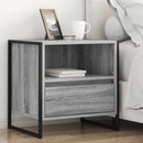 vidaXL Éjjeli asztal fiókkal Szürke Sonoma 50 x 39,5 x 50 cm Faanyag