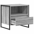 vidaXL Éjjeli asztal fiókkal Szürke Sonoma 50 x 39,5 x 50 cm Faanyag