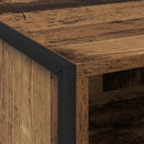 vidaXL Éjjeli asztal fiókkal 2 pcs Öreg fa 50 x 39,5 x 50 cm Faanyag