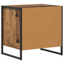 vidaXL Éjjeli asztal fiókkal 2 pcs Öreg fa 50 x 39,5 x 50 cm Faanyag
