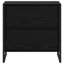 vidaXL Éjjeli asztal fiókkal Fekete tölgy 50 x 39.5 x 50 cm Faanyag