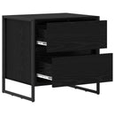vidaXL Éjjeli asztal fiókkal Fekete tölgy 50 x 39.5 x 50 cm Faanyag