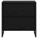 vidaXL Éjjeli asztal 2 pcs Fekete tölgy 50 x 39.5 x 50 cm Faanyag