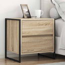 vidaXL Éjjeli asztal fiókkal Sonoma 50 x 39.5 x 50 cm Faanyag