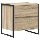 vidaXL Éjjeli asztal fiókkal 2 pcs Sonoma 50 x 39.5 x 50 cm Faanyag
