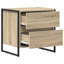 vidaXL Éjjeli asztal fiókkal 2 pcs Sonoma 50 x 39.5 x 50 cm Faanyag