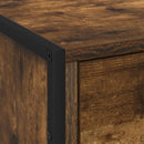 vidaXL Éjjeli asztal fiókkal Füstös tölgy 50 x 39.5 x 50 cm Faanyag