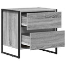 vidaXL Éjjeli asztal fiókkal Szürke Sonoma 50 x 39.5 x 50 cm Faanyag