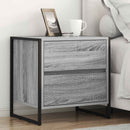 vidaXL Éjjeli asztal 2 pcs Szürke Sonoma 50 x 39.5 x 50 cm Faanyag