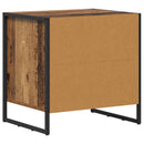 vidaXL Éjjeli asztal fiókkal Öreg fa 50 x 39.5 x 50 cm Faanyag