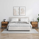 vidaXL Éjjeli asztal fiókkal 2 pcs Öreg fa 50 x 39.5 x 50 cm Faanyag