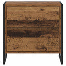 vidaXL Éjjeli asztal fiókkal 2 pcs Öreg fa 50 x 39.5 x 50 cm Faanyag