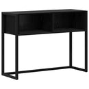 vidaXL Végasztal tárolóval Fekete tölgy 100 x 36 x 75 cm Faanyag