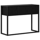 vidaXL Végasztal tárolóval Fekete tölgy 100 x 36 x 75 cm Faanyag