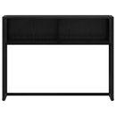 vidaXL Végasztal tárolóval Fekete tölgy 100 x 36 x 75 cm Faanyag