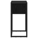vidaXL Végasztal tárolóval Fekete tölgy 100 x 36 x 75 cm Faanyag