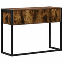 vidaXL Végasztal tárolóval Füstös tölgy 100 x 36 x 75 cm Faanyag