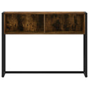 vidaXL Végasztal tárolóval Füstös tölgy 100 x 36 x 75 cm Faanyag