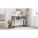 vidaXL Végasztal tárolóval Szürke Sonoma 100 x 36 x 75 cm Faanyag