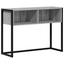 vidaXL Végasztal tárolóval Szürke Sonoma 100 x 36 x 75 cm Faanyag