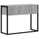 vidaXL Végasztal tárolóval Szürke Sonoma 100 x 36 x 75 cm Faanyag
