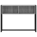 vidaXL Végasztal tárolóval Szürke Sonoma 100 x 36 x 75 cm Faanyag