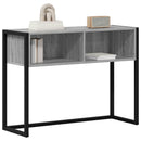 vidaXL Végasztal tárolóval Szürke Sonoma 100 x 36 x 75 cm Faanyag