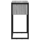 vidaXL Végasztal tárolóval Szürke Sonoma 100 x 36 x 75 cm Faanyag