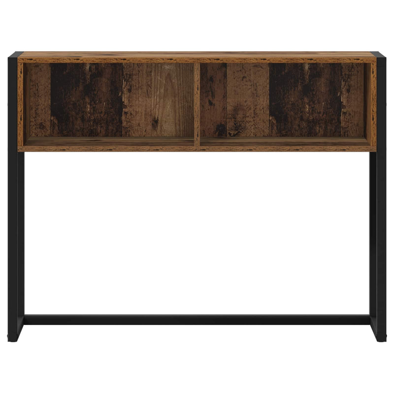 vidaXL Végasztal tárolóval Öreg fa 100 x 36 x 75 cm Faanyag