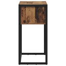 vidaXL Végasztal tárolóval Öreg fa 100 x 36 x 75 cm Faanyag