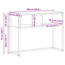 vidaXL Végasztal tárolóval Öreg fa 100 x 36 x 75 cm Faanyag