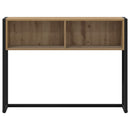 vidaXL Végasztal tárolóval Művészi tölgy 100 x 36 x 75 cm Faanyag