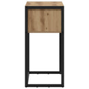 vidaXL Végasztal tárolóval Művészi tölgy 100 x 36 x 75 cm Faanyag