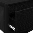 vidaXL Végasztal fiókkal Fekete tölgy 100 x 36 x 75 cm Faanyag