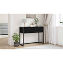 vidaXL Végasztal fiókkal Fekete tölgy 100 x 36 x 75 cm Faanyag