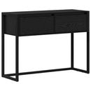 vidaXL Végasztal fiókkal Fekete tölgy 100 x 36 x 75 cm Faanyag