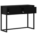 vidaXL Végasztal fiókkal Fekete tölgy 100 x 36 x 75 cm Faanyag