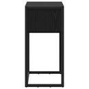 vidaXL Végasztal fiókkal Fekete tölgy 100 x 36 x 75 cm Faanyag