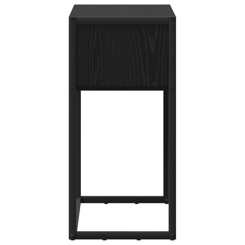 vidaXL Végasztal fiókkal Fekete tölgy 100 x 36 x 75 cm Faanyag